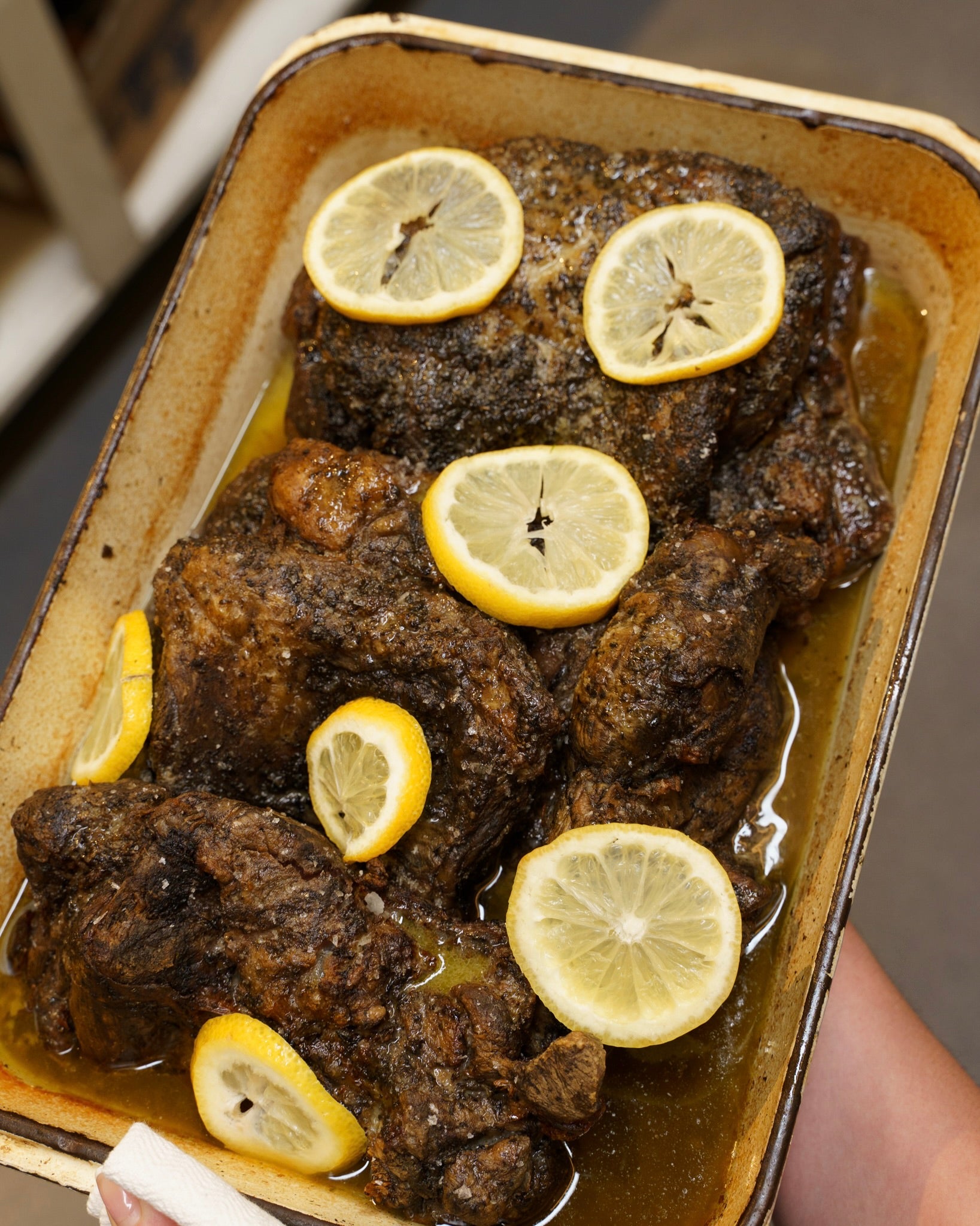 Sunshine Lemony Baked Lamb