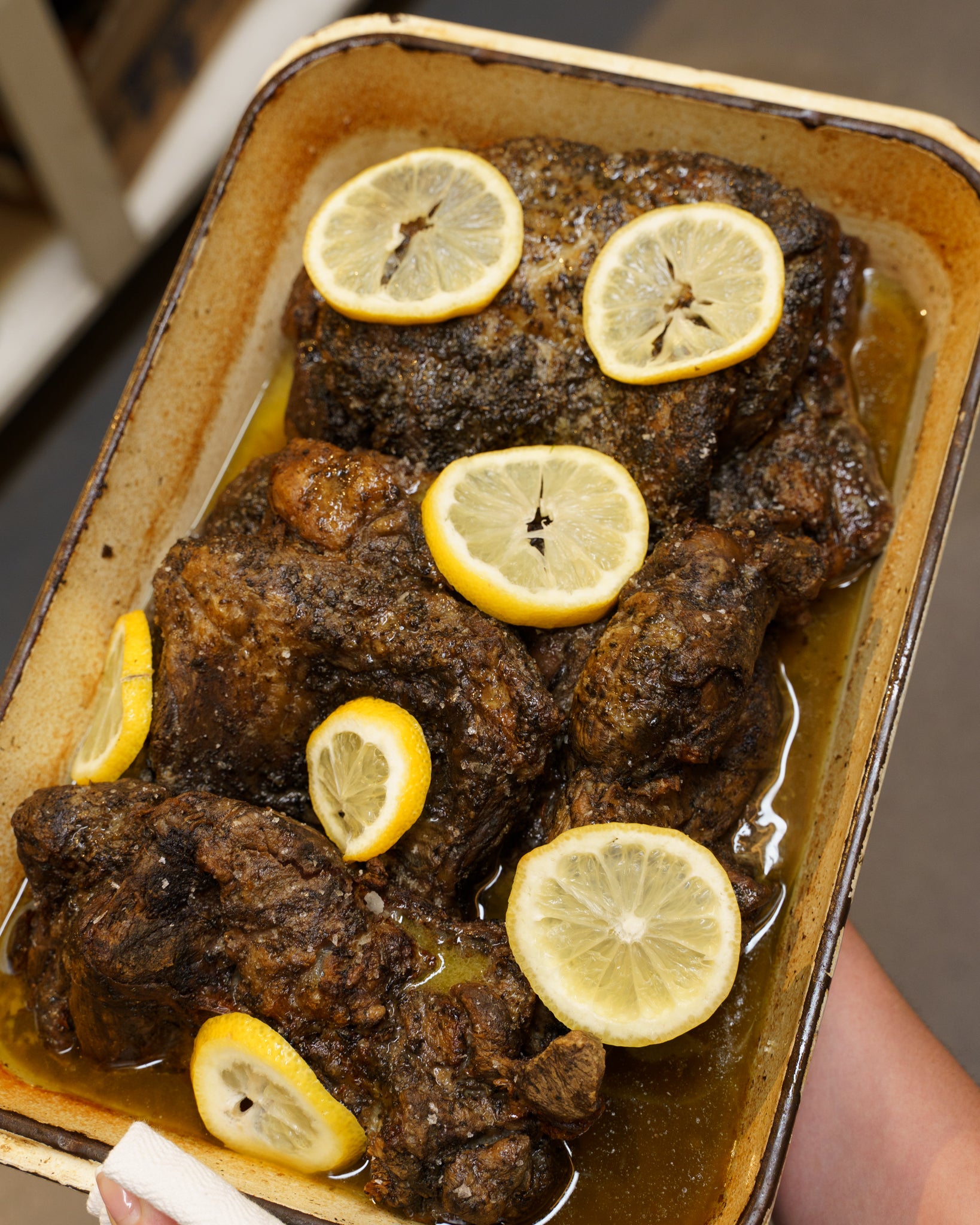 Lemony Baked Lamb